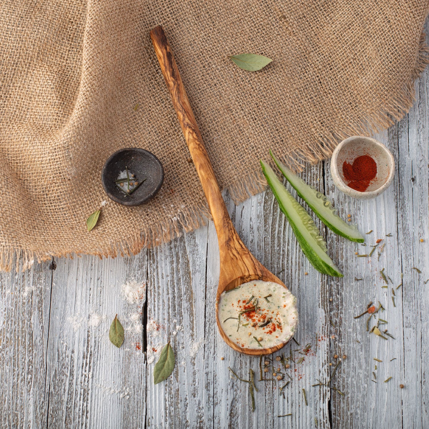 Olive Wood Oval Spatula