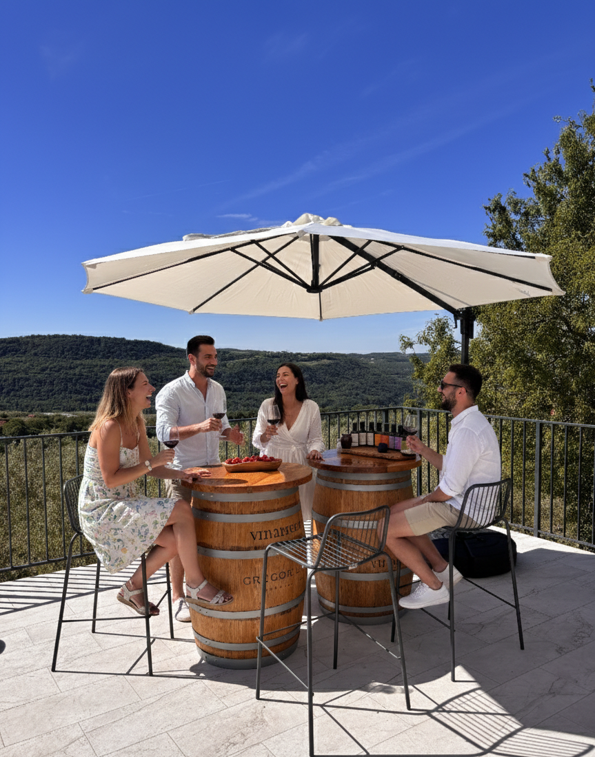 Group at olive oil tasting